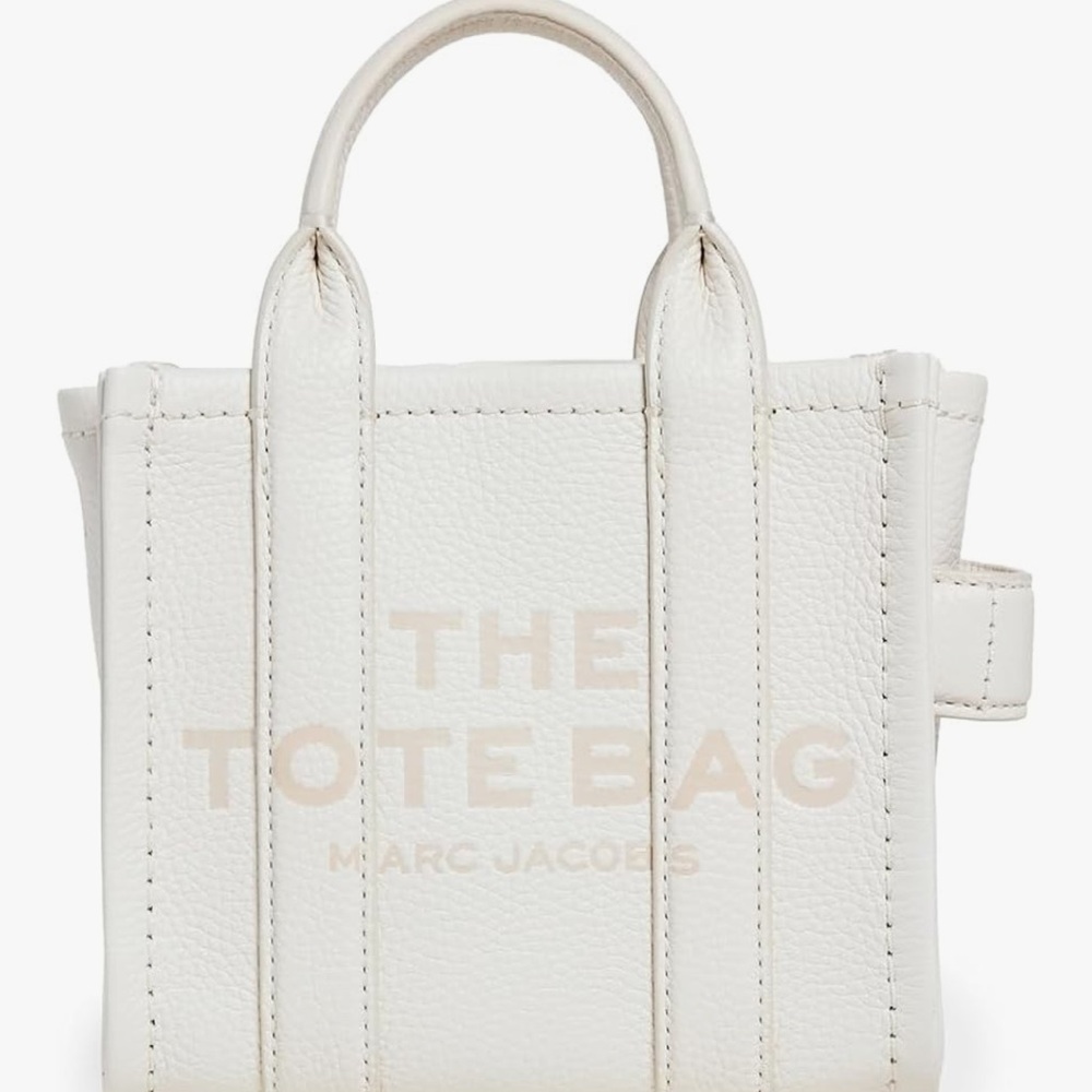 Marc Jacobs White The Tote Bag Mini Leather Tote